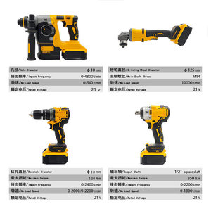 Kit Combinado Inalámbrico <span class=keywords><strong>de</strong></span> Alto Torque 350N.m, Juego <span class=keywords><strong>de</strong></span> Herramientas Inalámbricas <span class=keywords><strong>de</strong></span> 21V, Amoladora <span class=keywords><strong>de</strong></span> 125mm, Taladro <span class=keywords><strong>de</strong></span> 120N.m, Martillo SDS para Batería <span class=keywords><strong>Makita</strong></span> - Product Image 2