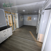Conteneur de bureau préfabriqué modulaire, maisons miniatures pliables, portables, 20 pieds, installation facile, transport, maison miniature modulaire extensible