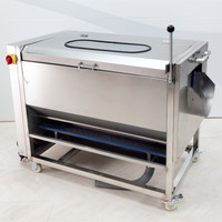 Automatische borstel aardappel cassave wortel was- en schilmachine aardappelwasser schiller reinigingsmachine