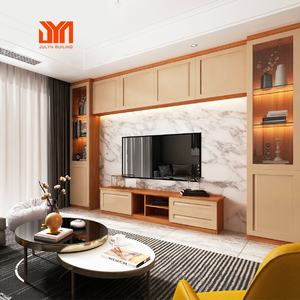 <span class=keywords><strong>JYN</strong></span> Armoire de salle à manger en bois massif personnalisée Table à manger intégrée pour rangement intégré Armoire haute de salon - Product Image 5