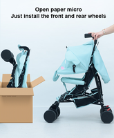 Poussette bébé de haute qualité 0 ~ 3 ans Portable pliant léger 4 roues bébé poussette parapluie