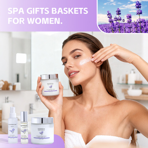 Kit de Soins Corporels au Magnésium pour le Sommeil avec Spray au Magnésium à la Lavande, Sel de Bain et Crème – Kit de Relaxation pour un Sommeil Réparateur - Product Image 2