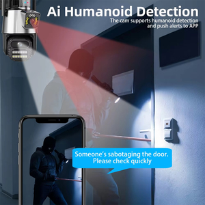 Dual Lens 8MP PTZ Câmera Ao Ar Livre 4K HD Dual Telas WiFi Segurança Câmera IP Auto Rastreamento Câmera de Vigilância CCTV Sem Fio - Product Image 3