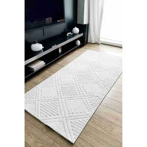Alfombra Lavable Moderna de Pelo Largo con Relieve, Suave y Afelpada, Antideslizante para Sala de Estar y Dormitorio, Personalizable OEM - Product Image 6
