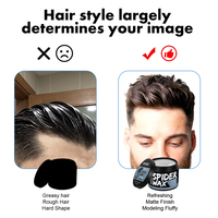 113g araignée cheveux cire Salon marque privée forte tenue bord contrôle Gel coiffure pommade cire pour hommes