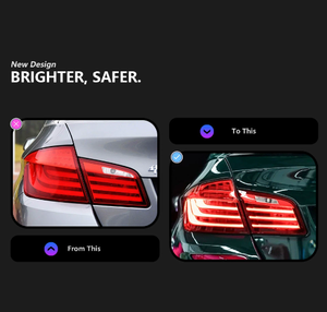 Accessoires automobiles : Nouveaux feux arrière LED clairs 6000K 36W avec garantie 1 an pour BMW Série 5 F10 F18 2011-2017, clignotants Plug and Play - Product Image 3