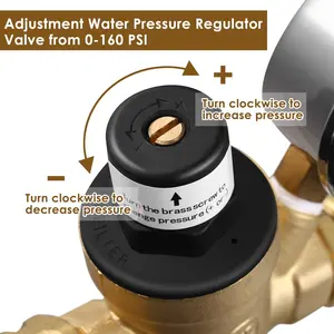 RV-Wasserdruckregler Wasserdruckreduktor 3/4 Wasserdruckregler mit Messinstrument