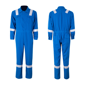 Combinaison <span class=keywords><strong>Workmaster</strong></span> ignifuge en coton bleu marine Protection ESD Vêtements de travail pour champs pétroliers - Product Image 5