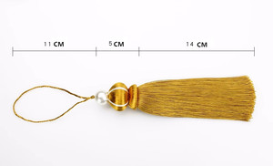 Longueur 30 cm Polyester <span class=keywords><strong>Noeud</strong></span> <span class=keywords><strong>Chinois</strong></span> Cap Lisse Frange Gland <span class=keywords><strong>Boule</strong></span> pour Festival Tentures Lanterne Sac Décorations - Product Image 3