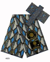 Tissu Wax Africain Kente Java Ankara Imprimé 6 Yards Pour Femmes, Tissu Imprimé Satin HY