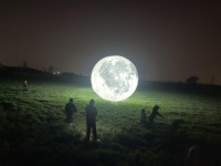 Lune gonflable géante portable pour la décoration de vacances, gonflables publicitaires