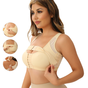 Sujetador <span class=keywords><strong>postoperatorio</strong></span> de cáncer de mama para esculpir el cuerpo de mujer con gancho ajustable de compresión elástica OEM personalizado - Product Image 4