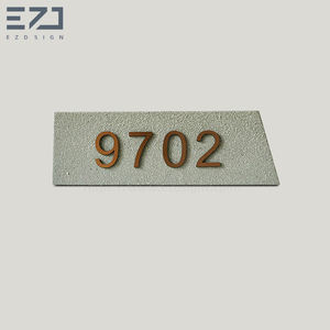 Panneau directionnel extérieur en pierre calcaire pour motel personnalisé <span class=keywords><strong>Apt</strong></span> Building Door Panneau mural d'angle double face pour numéro de chambre d'hôtel - Product Image 5