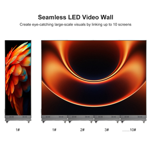 Écran LED mobile TOPLED P1.86 P2 P2.5 pour affichage sur pied, simple face, avec 4G, WiFi, USB, 640x1920mm - Product Image 5
