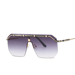 Surdimensionné Lunettes de Soleil Marron Femmes Rétro Vintage Lunettes de Soleil de Luxe Marque Sans Monture Lunettes oculos - Product Image 2