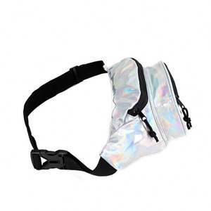Customized Fashionable PU <b>Leather</b> Holographic Fanny Pack Colorful Printing <b>Belt</b> <b>Pouch</b> for Travel Sport Fanny Pack - Product Image 4
