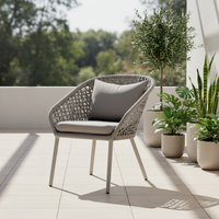 Populaire Patio Corde Meubles De Jardin En Plein Air Moderne Jardin Imperméable Coussin Chaise Corde chaise