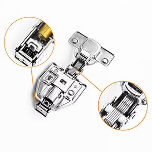 Quincaillerie de meubles, charnières à fermeture amortie réglables en 3D pour armoires de cuisine modernes, charnières à ressort en acier inoxydable, utilisation hospitalière - Product Image 2