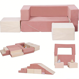 Sofá Modular para Niños, Juego de Bloques de Espuma Convertibles, Sofá de Peluche Suave para Sala de Juegos o Dormitorio Infantil, Venta al Por Mayor - Product Image 1