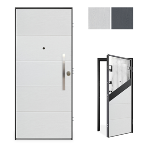 Puerta de fibra de vidrio de seguridad antirrobo de diseño italiano, estilo moderno Afrodite, apertura Manual de excelente calidad para villas - Product Image 1