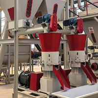 Ligne de production d'aliments pour volailles LIMA et ligne de production d'aliments pour bétail (poulets) avec broyage, mélange et ensachage en usine