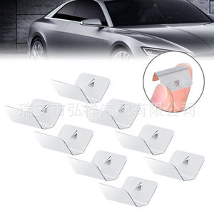 Car Windshield <b>Clips</b> Metal Steel For HEKOG3 Weather Shields 3M Tape Stick Silver Color BLJ01 - Product Image 2
