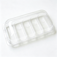 Barquette thermoformée transparente de qualité alimentaire sur mesure avec plusieurs compartiments pour pâtisseries, bonbons et emballages alimentaires