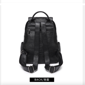 Andong Soft Leather Fashion <b>Backpack</b> for <b>Women</b> Girls Anti-Theft <b>Waterproof</b> Student Travel High Capacity Casual Shoulder Bags - Product Image 3
