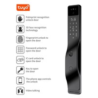 Serrure de porte intelligente TYSH Ai Tuya avec reconnaissance biométrique automatique, carte RFID, application Wifi, combinaison de reconnaissance faciale 3D, empreinte digitale, caméra