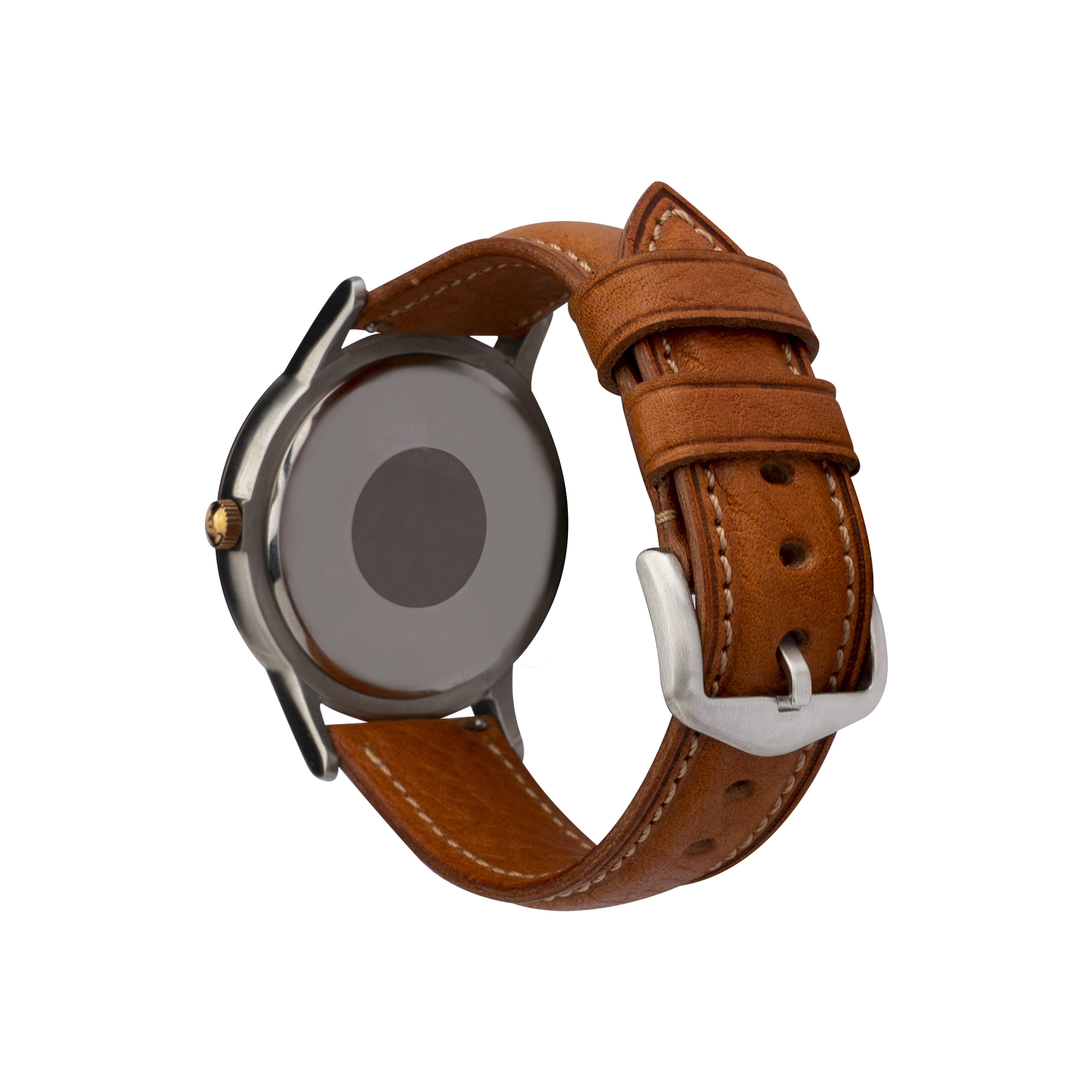 Golden brown-silver buckle #276