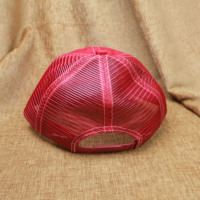 Gorra Trucker Deportiva y Casual de Malla Roja de 6 Paneles con Bordado de Marca Personalizado de Fábrica