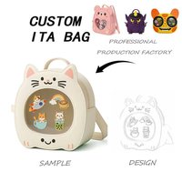 Sac Ita en cuir PU durable, personnalisable, avec présentoir à épingles, motif feuille d'automne adorable, sac bandoulière pour cosplay et sorties