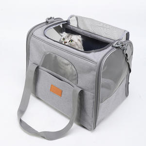 กระเป๋าใส่สัตว์เลี้ยงแบบพกพา พับได้ ระบายอากาศได้ดี สำหรับแมวและสุนัขพันธุ์เล็ก พร้อมเบาะกำมะหยี่ - Product Image 4