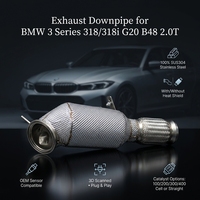 Downpipe BSK dengan Katalis untuk BMW Seri 3 318/318i G20 B48 2.0T 2020-2024 Sistem Knalpot Boska Stainless Steel dengan Katalis