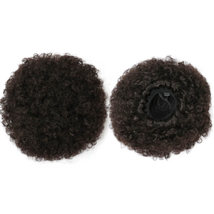 Moño sintético Afro, 8 pulgadas, marrón, con cordón, extensión de cabello - Product Image 5