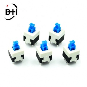 50 piezas de interruptores de botón rectangulares DPDT de 6 pines, cuadrados de 8mmx8mm, con bloqueo automático, producto nuevo - Product Image 2