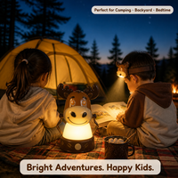 Ensemble de lanternes de camping pour enfants Moose, 2 pièces, lampes de tente LED rechargeables, 3 modes, portable, partage de puissance, pour les aventures en plein air, utilisation nocturne