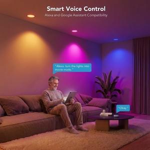 Plafonnier LED carré encastré <span class=keywords><strong>TUYA</strong></span> 10W dimmable RGB avec contrôle ZigBee pour hôtel, maison, restaurant - Product Image 3