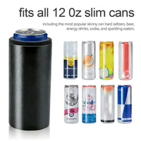 Enfriador de Latas Delgado de Doble Pared de Acero Inoxidable 304 de 12 oz con Logotipo Personalizado para Mantener las Latas Frías