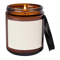 Bougie parfumée Sweet Water Decor au parfum de café frais, crème de soja, caramel, mocha, latte, pour la Saint-Valentin, dans un bocal en verre avec couvercle noir