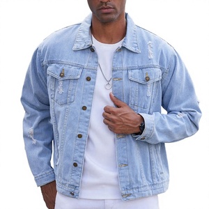 Chaqueta Varsity de Mezclilla con Estampado de Logotipo Personalizado, Otoñal, Ecológica, Transpirable, Estilo Hip Hop, para Hombre, a la Moda - Product Image 2