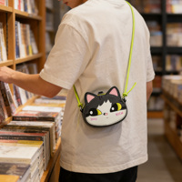 Sacs en PU personnalisés avec un design unique d'animaux de dessin animé, fermeture éclair Happy-corgi, toutes saisons, pour adultes et enfants