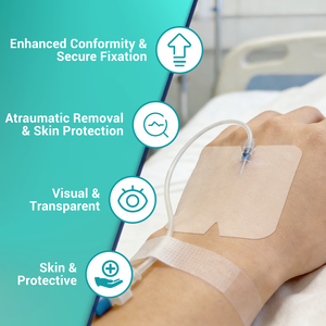 BLUENJOY Waterdichte siliconen IV-katheterverband Transparant Medisch Adhesief Ademend IV-bevestiging voor gebruik in ziekenhuizen en klinieken - Product Image 5