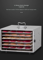 Déshydrateur alimentaire électrique commercial en acier inoxydable à 6 niveaux pour fruits, légumes et fruits secs (usage domestique)