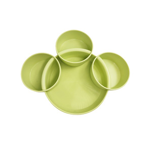 Silicone Dinner Plate With Compartments Bpa Free Food Grade For Infant Feeding 0 12 Months - Product Image 1