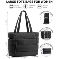 Sac à bandoulière léger pour femme, style sport, effet nuage, vente en gros, grand sac fourre-tout matelassé pour yoga et gym, sacs à main, sac fourre-tout matelassé pour femme
