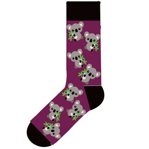 <span class=keywords><strong>Chaussettes</strong></span> pour hommes en coton peigné, <span class=keywords><strong>fantaisie</strong></span>, amusantes, colorées, à motif koala mignon, décontractées - Product Image 2
