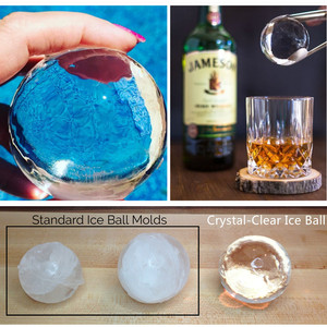 BHD vente en gros 4 boules de machine à glaçons en Silicone transparent cristal 2.36 pouces presse à boules de glace de qualité alimentaire - Product Image 5