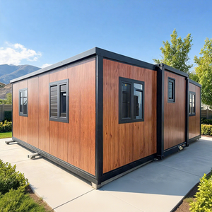 Casa Contenedor Prefabricada Expandible de Fibra de Vidrio Impermeable de 20 y 30 Pies, 3 Dormitorios, 2 Baños, Casa Pequeña Móvil Apilable Tipo Bungalow - Product Image 1