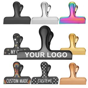 Clips para Bolsas de Aperitivos, de Acero Inoxidable, con Logotipo Personalizado, para Regalos Corporativos, Clips de Sujeción, Venta Caliente - Product Image 1